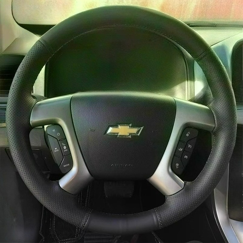Leather Cleaner Interior - Coprivolante in Pelle Nera Cucito a
